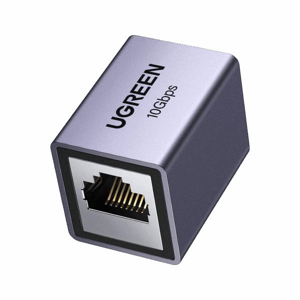 Acoplador STP (Extensor de Cable Ethernet RJ45) | 10Gbps | Blindado | Compatibilidad con Cat8 Cat7 Cat6 Cat5e | Hasta 100 metros | Aleación de Aluminio