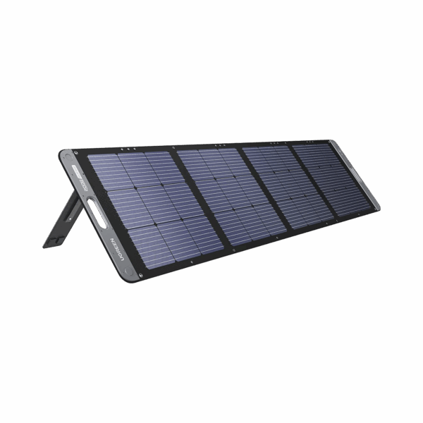 Panel Solar Plegable 200W / Recomendado para el Power Station Portable de 1200W UGREEN /  Alta Eficiencia de Conversión / Alineación Inteligente de la Luz Solar / Resistente Al Agua y Duradero / Incluye Cable XT60 Macho a Macho 2m.