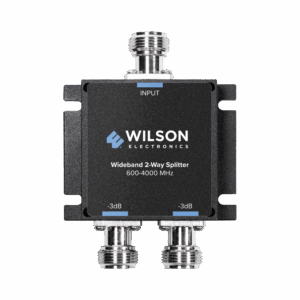 Divisor de potencia (Splitter) de dos vías para 600-4000 MHz.