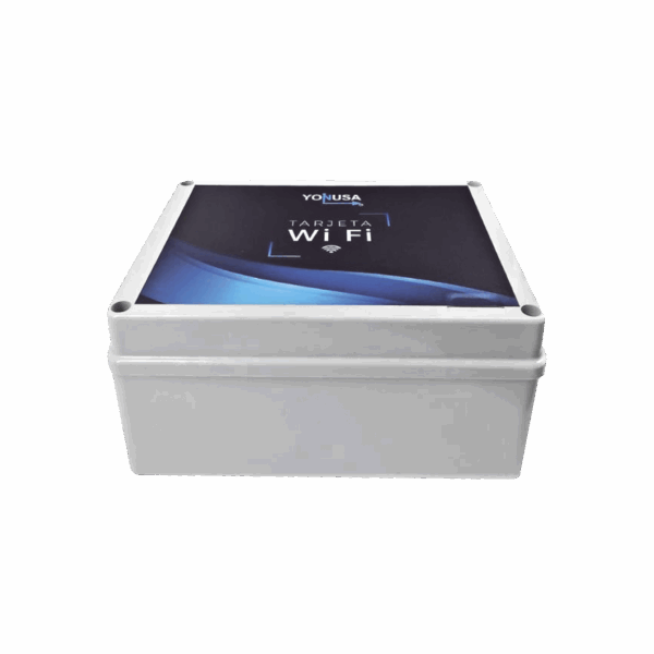 Modulo WIFI LITE con gabinete para uso en Energizadores YONUSA / Aplicación sin costo / Botón de Pánico/ 1 Salida Propósito General