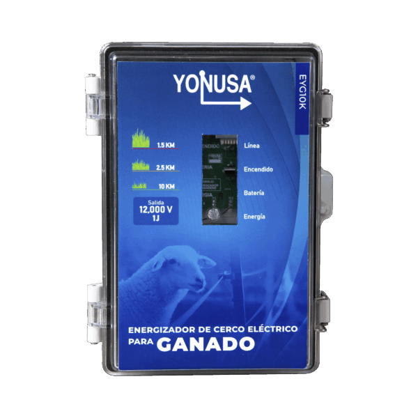 Energizador para Ganado 10,000Volts-2JOULES/ 25,000 metros lineales de protección / Cercas Electrificadas
