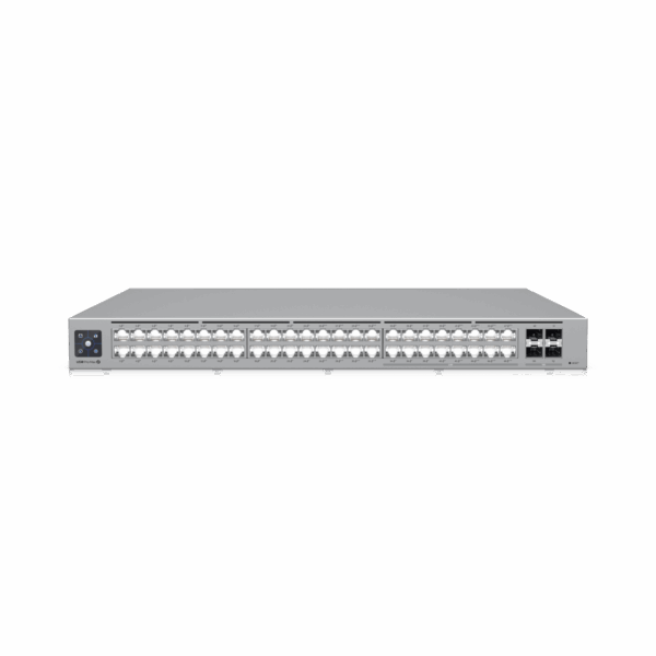 UniFi Switch Pro Max 48 POE, con funciones capa 3, 48 puertos (16 puertos 2.5 GbE (8 POE++ y 8 POE+) y 32 puertos 1 GbE (24 POE+ y 8 POE++)), 2 puertos SFP+ 10G, POE++ 720W, pantalla informativa