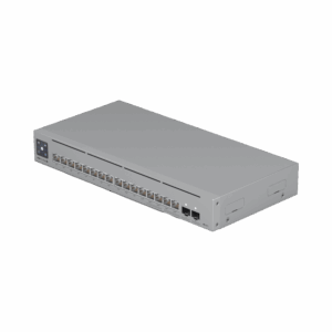 UniFi Switch Pro Max 16 PoE con funciones Capa 3, 16 puertos EtherLight RGB / (4) puertos 2.5 GbE POE++ y (12) puertos GbE POE+ /(2) puertos SFP+ 10G /con pantalla táctil informativa, hasta 180W de presupuesto POE