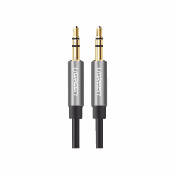Cable Auxiliar 5 Metros / Conector 3.5mm a 3.5mm / Macho a Macho / Cubierta de TPE / Carcasa de Aluminio / Color Negro