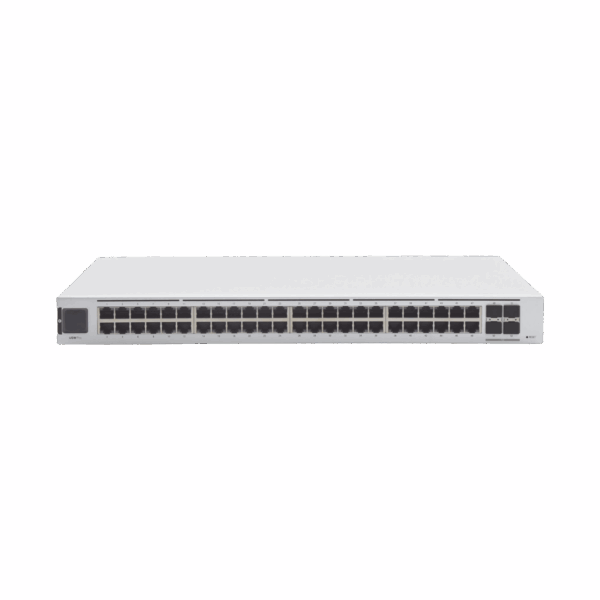 UniFi Switch USW-Pro-48, Capa 3 de 48 puertos Gigabit RJ-45 + 4 puertos 1/10G SFP+, pantalla informativa
