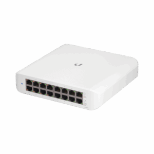 Switch UniFi Lite Administrable PoE de 16 Puertos 10/100/1000 Mbps (8 puertos 802.3af/at), 45 W