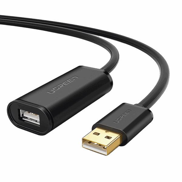Cable de Extensión Activo USB 2.0 / 10 Metros / Macho-Hembra / Booster individual FE1.1S incorporado / Velocidad de hasta 480 Mbps / Ideal para impresoras, consolas , Webcam, etc.