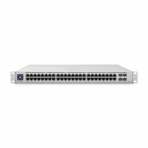 UniFi Switch Enterprise administrable capa 3, 48 puertos 2.5GbE RJ45 POE+, 4 puertos 10G SFP+, 720W, con pantalla táctil de 1.3″