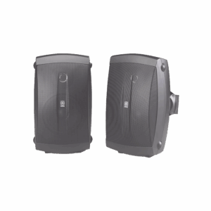 Altavoces de Montaje en Superficie de 2 vias | Woofer 5 in, Tweeter 0.5 in | Semi-Exterior, 6 ohms | Par Color Negro