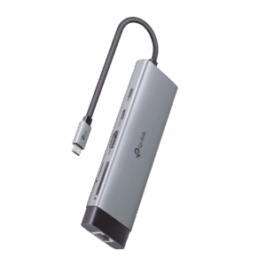 Adaptador HUB 9 en 1, 1 puerto USB-C entrada, 1 puerto HDMI 4K, 1 puerto Ethernet Gigabit, 1 puerto SD y MicroSD, 1 puerto USB-C y 3 puertos USB-A