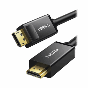 Cable DP Macho a HDMI Macho / Longitud 1.50 m / Soporta 4K@30Hz / Soporta 3D / Cobre Estañado 28AWG / Blindaje interno múltiple / Transmisión Unidireccional / Botón de Liberación / Chip de Última Generación