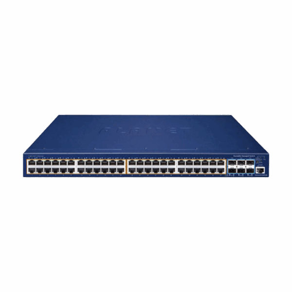 Switch Administrable Stacking Capa 3, 48 Puertos PoE Gigabit 802.3at, 6 Puertos SFP de 10 G, Incluye Fuente Redundante de 55 V cc