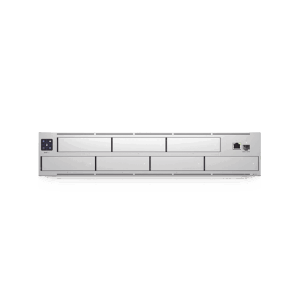 NVR PRO UniFi Protect, con bahía  para 7 discos duros, almacena hasta 20 cámaras 4k o 60 cámaras 1080p, pantalla táctil