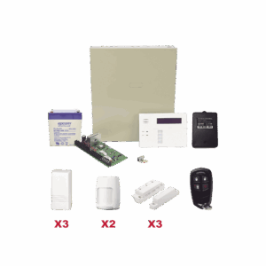 Kit inalámbrico / Panel VISTA48LA con teclado 6160RF receptor inalámbrico / 3 contactos 5816 / 2 PIR 5800PIR / 1 Llavero inalambrico Bateria y Transformador
