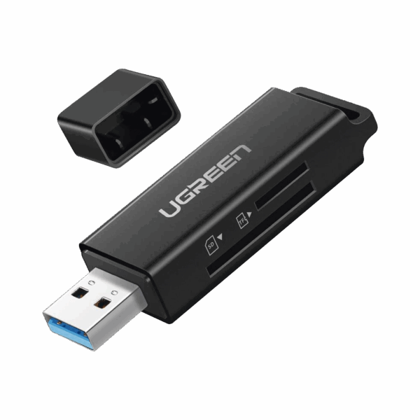 Lector de tarjetas SD portátil USB 3.0 de doble ranura / adaptador de tarjeta de memoria flash concentrador para TF SD Micro SD SDXC SDHC MMC RS-MMC Micro SDXC Micro SDHC UHS-I