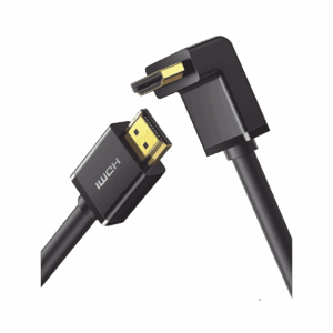 Cable HDMI 2.0  en Angulo de 90°  / 1 m / 4K@60Hz / HDR / 3D / HEC (Canal Ethernet HDMI) / ARC (Canal de Retorno de Audio / CEC / 32 canales de Audio / HDCP 2.2 / Dolby Atmos / 18 Gbps / Blindaje Múltiple