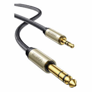 Cable Audio Estéreo 3.5mm (1/8″) TRS a 6.35mm (1/4″) TS / 5 Metros / Audio de Hi-Fi / Trenza de Nylon / Blindaje Múltiple / Caja de Aleación Zinc / Núcleo de Cobre Puro / Compatibilidad Universal