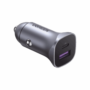 Cargador de Auto 30W | 2 Puertos USB-A y USB-C | Carga Rápida | Compatible con Vehículos de 12 y 24 VCD | PD3.0, QC4.0, SCP, PPS | Indicador Led | Diseño Compacto | Chip Inteligente | Caja de Aluminio.