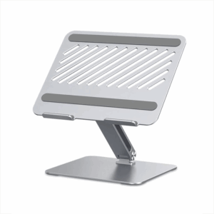 Soporte de Aluminio para Laptop | Ajustable 180° | Soporta Laptops de 10 a 17.3”| Capacidad de Carga 5Kg | Excelente Estabilidad | Diseño Para Alta Disipación de Calor | Altura y Angulo Ajustable | Plegable y Portátil.