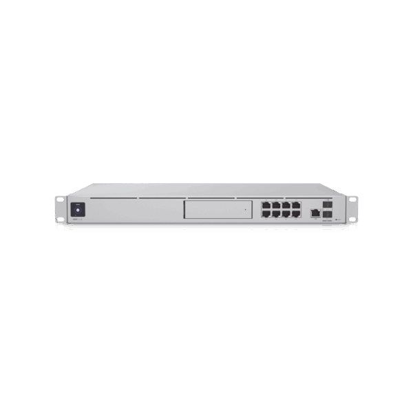 UniFi OS Console: Dream Machine Special Edition, 8 puertos LAN RJ45 con POE, 1 LAN SFP+, 1 WAN 2.5G RJ45  y 1 WAN SFP+, 128 GB de memoria interna. Todas las aplicaciones UniFi integradas