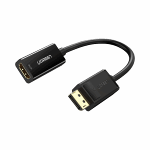 Convertidor DisplayPort a HDMI 4K| 3D | HDR | Blindaje interno | Botón Liberador | Carcasa de ABS | Plug & Play | CE, FCC, RoHS | Cable de 25 cm.