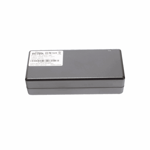 Inyector PoE 30W / PoE 802.3 af/at / 48V / Conexión plug and play / Alcance de hasta 100 metros / Aplicaciones CCTV