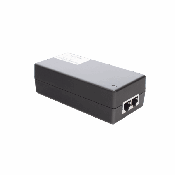 Inyector Hi-PoE 60 W Gigabit / Alimenta Equipos PoE 802.3 af Hasta 15W - PoE at Hasta 30W - PoE bt Hasta 60W / Instalación Para Interior / Alcance de Hasta 100 metros / Plug and Play / No se Necesita Configurar