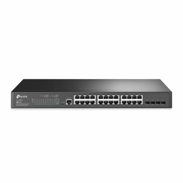 Switch Omada SDN Administrable / 24 puertos Gigabit y 4 puertos SFP / Funciones sFlow, QinQ y QoS / Administración centralizada OMADA