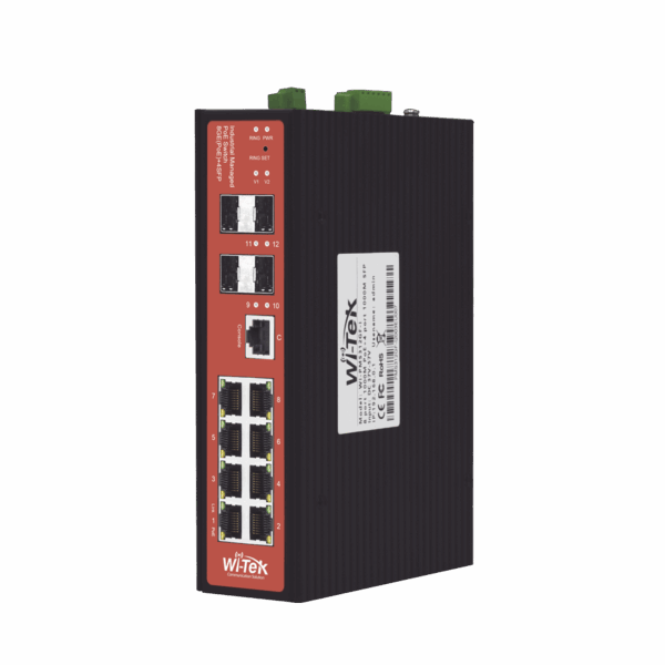 Switch Industrial 8 puertos / Administrable PoE / Puerto 1-2 PoE 24V/48V /  Puertos 3-8 puertos 802.3 af/at/bt / Presupuesto máx 240 W
