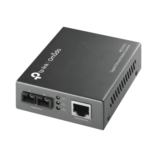 Convertidor Fibra Óptica Monomodo / 1 Puerto RJ45 10/100/1000 Mbps / Puerto Fibra Óptica SC 1000 Mbps / Hasta 20 Km / Plug and Play