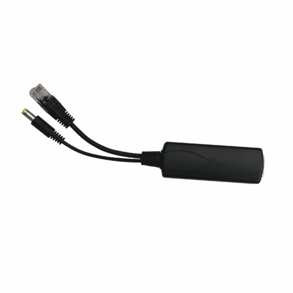Splitter PoE IN 802.3 af/at / Se Puede Energizar Hasta con 30W / Salida de 12 Vcc 1A (12W) / Instalación es Escritorio (superficie plana) / Idea para cámas IP SIN PoE (CCTV)
