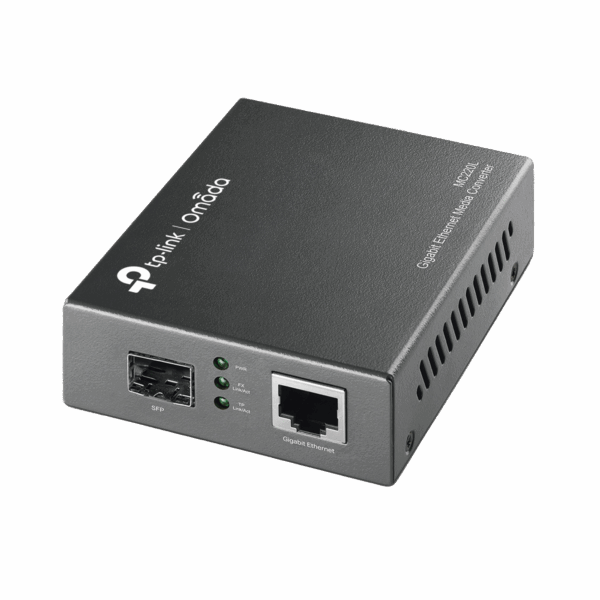 Convertidor Fibra Óptica Monomodo o Multimodo / 1 Puerto SFP 1000 Mbps / 1 Puerto RJ45 10/100/1000 Mbps / Plug and Play