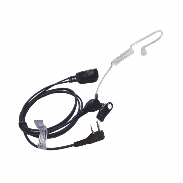 Micrófono - audífono de solapa con tubo acústico transparente para ICOM IC-F11/ 14/ 3021/ 3013/ 3103/ 3003/ 1100D/2100D/ICF200
