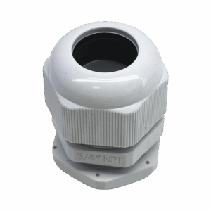 Conector Plástico Blanco Tipo Glándula para Rosca NPT 3/4&#8...