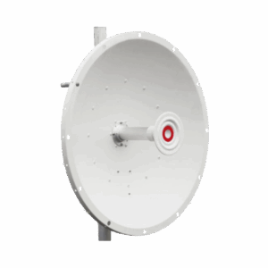Antena direccional de 2ft, 5.9 a 7.1 GHz, Ganancia 30 dBi, Conectores RP-SMA Hembra, Polarización doble, incluye montaje para torre o mástil