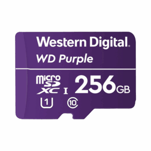 Memoria microSD de 256 GB PURPLE, Especializada Para Videovigilancia, 10 VECES MAYOR DURACIÓN, 3 AÑOS DE GARANTIA