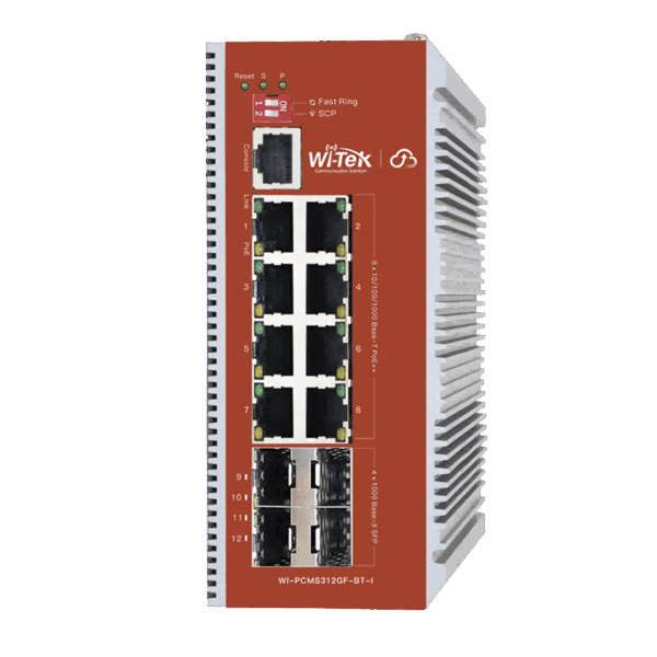 Switch L2+ PoE Industrial / Administración Cloud-Web-CLI / 8 Puertos PoE af/at/bt 100/1000 Mbps / 2 Puertos SFP Gigabit / Presupuesto PoE 460 W / Protocolo ERSP (redundancia enlaces)