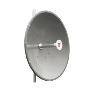 Antena direccional de 3 ft, 5.9 a 7.1 GHz, Ganancia 34 dBi, Conectores RP-SMA Hembra, Polarización doble, incluye montaje para torre o mástil