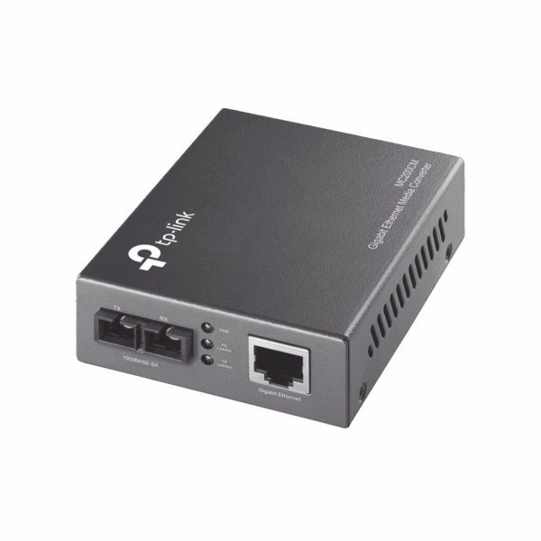Convertidor Fibra Óptica Multimodo /  1 Puerto RJ45 10/100/1000 Mbps / Puerto Fibra Óptica SC 1000 Mbps / Hasta 550 metros / Plug and Play