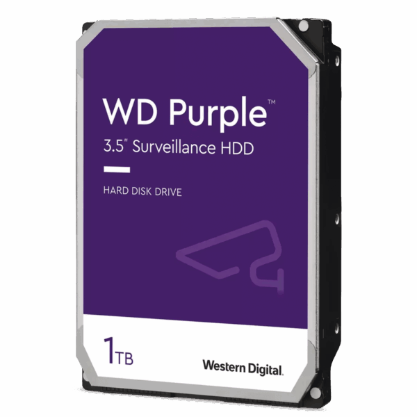 Disco Duro Purple de 1 TB / 5400 RPM / Optimizado para Soluciones de Videovigilancia / Uso 24-7 / 3 Años de Garantia
