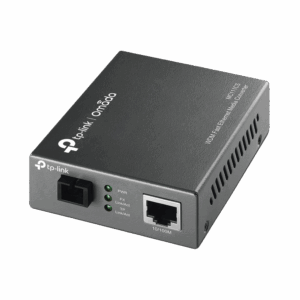 Convertidor Fibra Óptica WDM Monomodo / 1 puerto RJ45 10/100 Mbps / 1 puerto SC/UPC 100 Mbps /  Hasta 20 Km / Para su Funcionamiento Requiere el Modelo MC112CS / Plug and Play