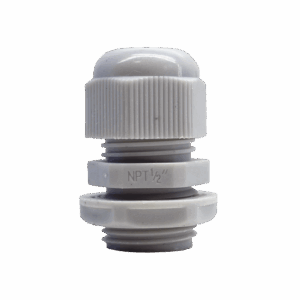 Conector Plástico Blanco Tipo Glándula para Rosca NPT 1/2&#8...