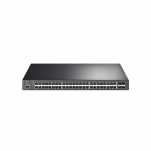 Switch L2+ Omada PoE+ / 48 Puertos PoE+ 10/100/1000 Mbps / 4 Puertos SFP+ 10G / 2 Puertos Consola (RJ45 y microUSB) / Administración Centralizada Omada o Stand-Alone / Multicast IGMP / Calidad de Servicio / Presupuesto PoE 500W / Montaje en Rack