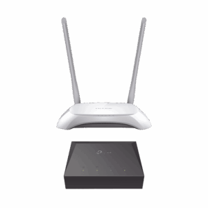 Kit de ONU Gigabit XZ000G3 con Router Inalámbrico WISP con Configuración de fábrica personalizable, 2.4 GHz, 300 Mbps, 4 Puertos LAN 10/100 Mbps, 1 Puerto WAN 10/100 Mbps, control de ancho de banda