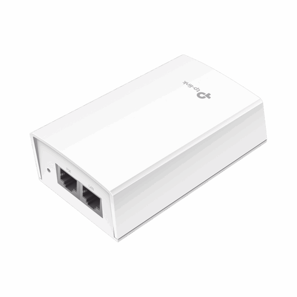 Inyector PoE Pasivo de 48V (24 Watts) / 2 puerto 10/100/1000 Mbps / Plug and Play / Montaje en Pared