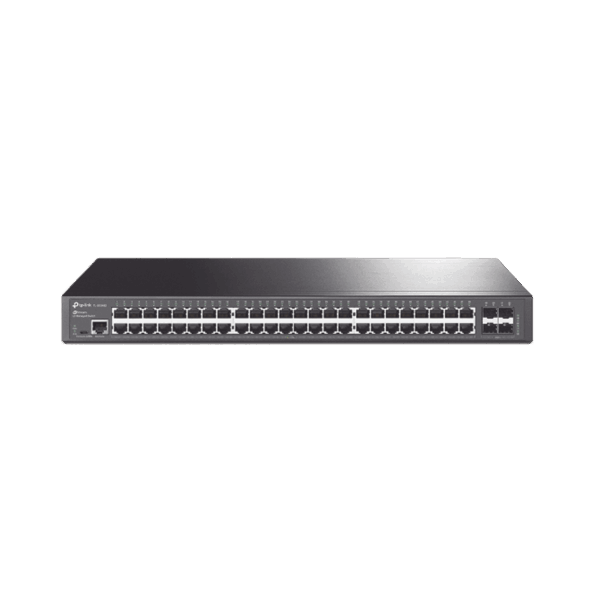 Switch Omada SDN Administrable / 48 puertos Gigabit y 4 puertos SFP / Funciones sFlow, QinQ y QoS / Administración centralizada OMADA