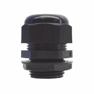 Conector Plástico Negro Tipo Glándula para Rosca NPT 1&#8243...