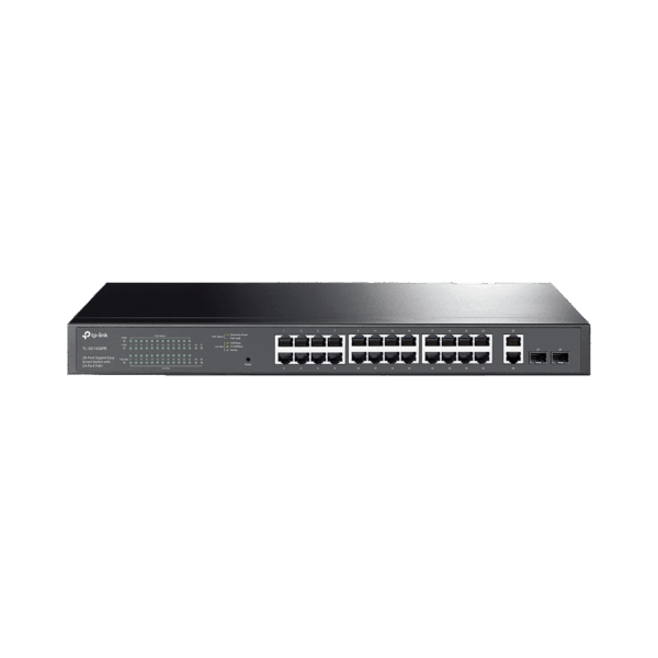 Switch PoE Administrable 24 puertos 10/100/1000 Mbps / 2 puertos SFP / 24 puertos PoE af/at / Presupuesto PoE 250W /