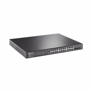 Switch L2+ Omada PoE+ / 24 Puertos PoE+ 10/100/1000 Mbps / 4 Puertos SFP 1G / 2 Puertos Consola (RJ45 y microUSB) / Administración Centralizada Omada o Stand-Alone / Multicast IGMP / Calidad de Servicio / Presupuesto PoE 384W / Montaje en Rack