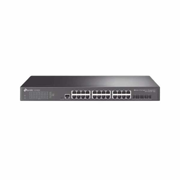 Switch Omada SDN Administrable / 24 puertos Gigabit y 4 puertos SFP+ / Funciones sFlow, QinQ y QoS / Administración centralizada OMADA